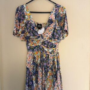 Fairy floral dress whimsical midi